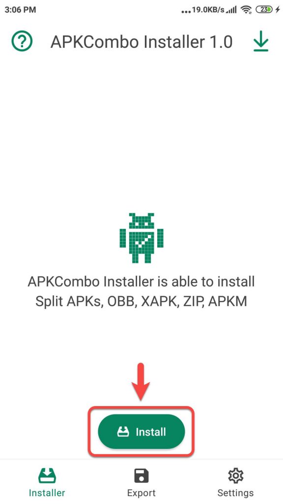 نحوه نصب فایل xapk